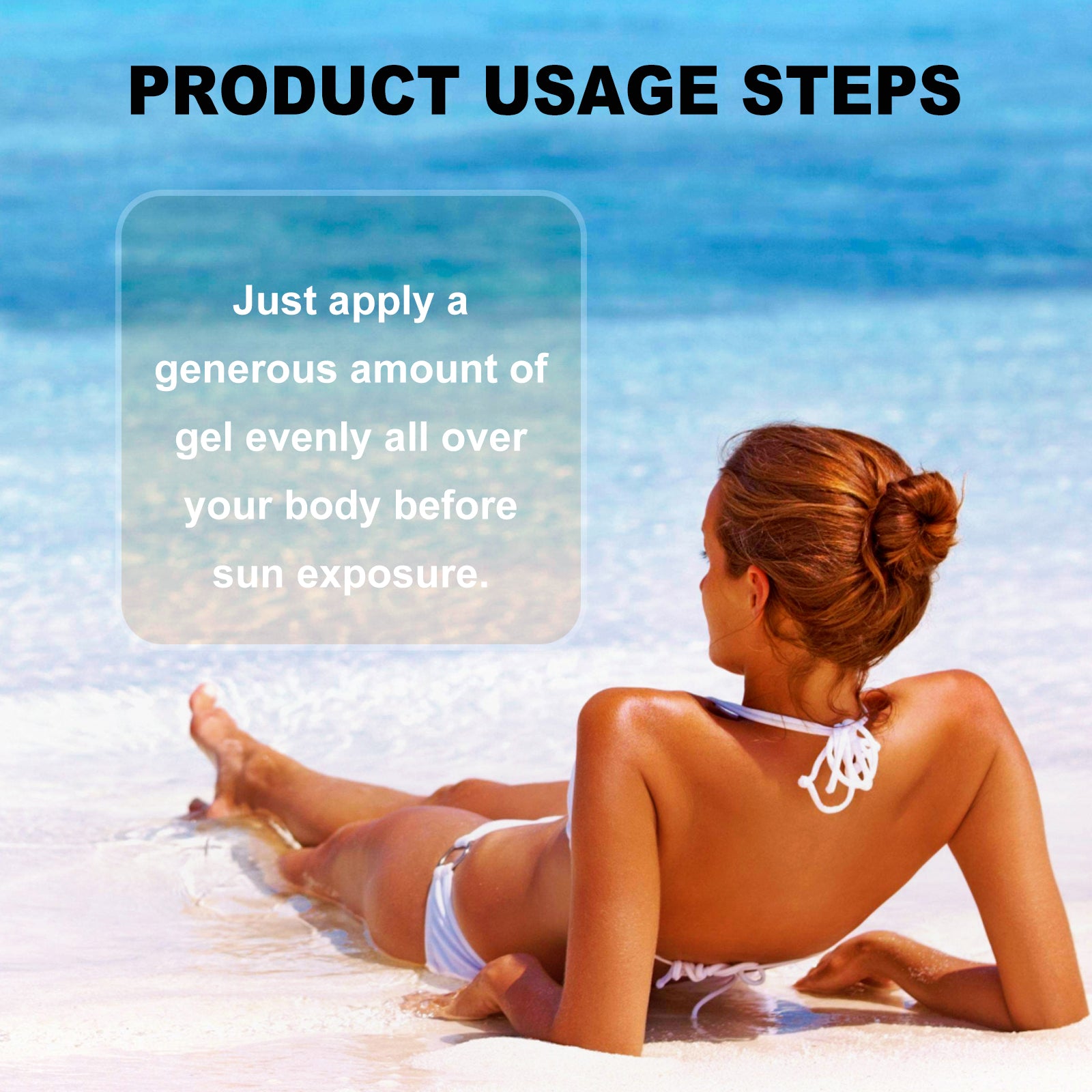 Intensive Tanning Gel, Summertime Seaside Beach Sunbath To Help Tanning Wheat Color Body Moisturizer Gel